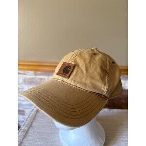 Carhartt Mens Odessa Brown Adjustable Canvas Baseball Cap Velcro